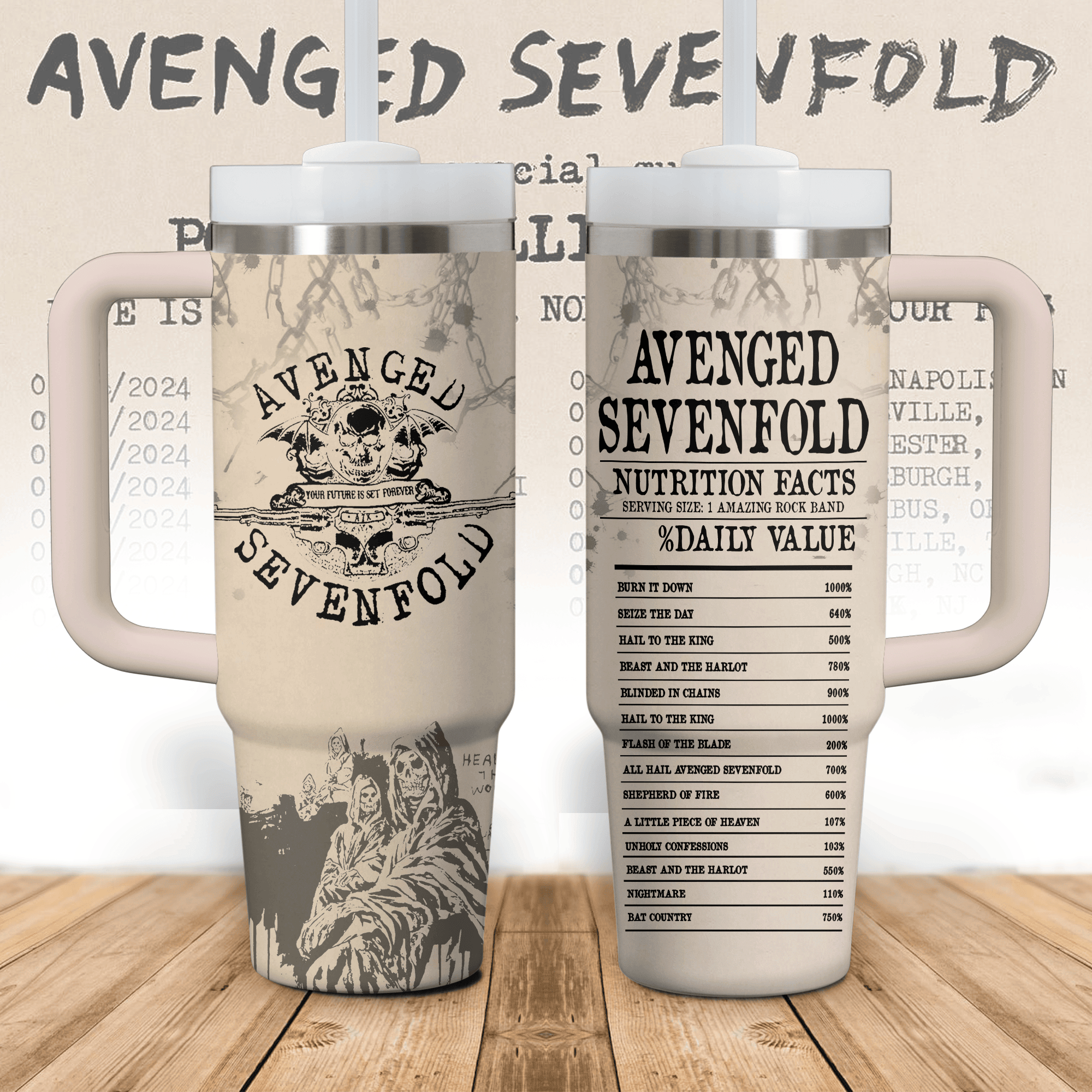 Avenged Sevenfold Music Custom Stanley Cup 40 oz 30 oz Tumbler With HandleTVC2301799