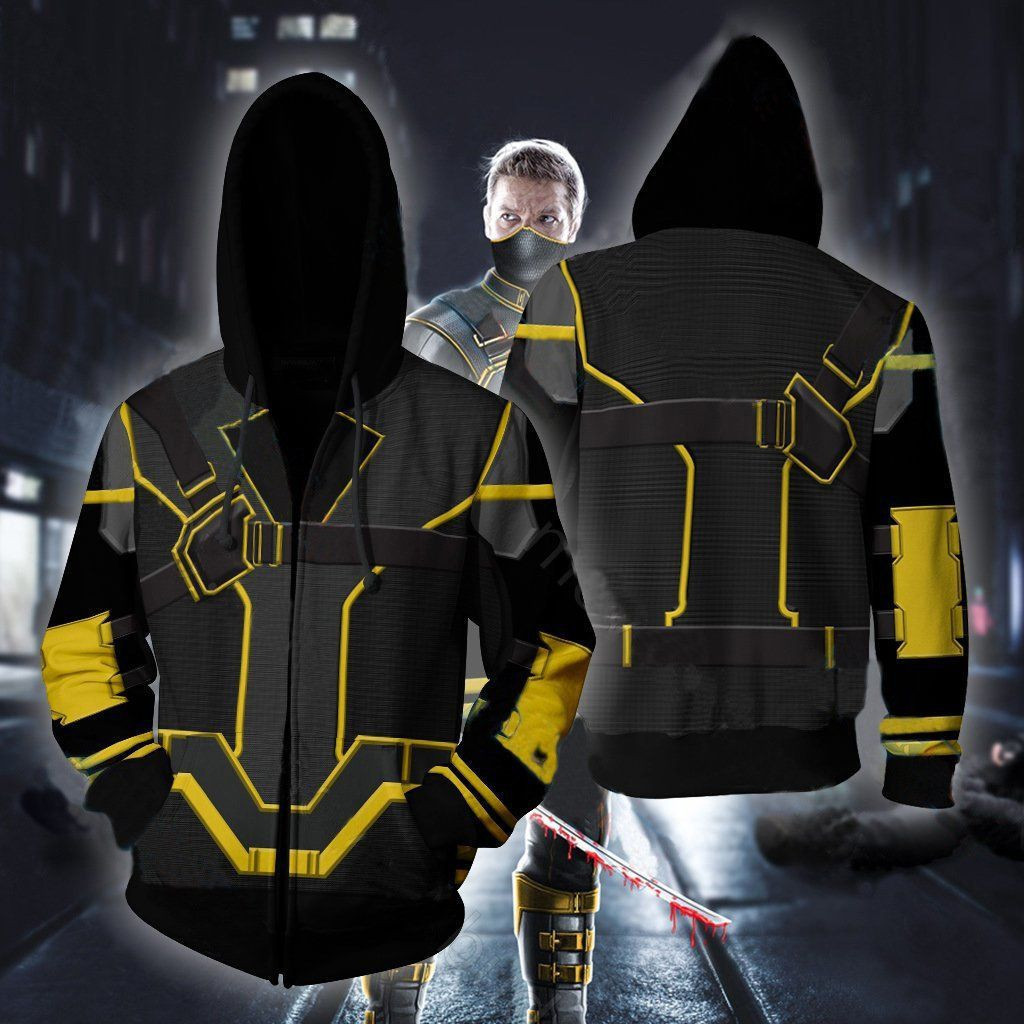 Avengers 4 endgame Quantum Battlegown Hawkeye Cosplay 3D All Over Print Hoodie, Zip Hoodie