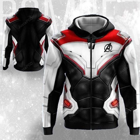 Avengers 4 Endgame Quantum Realm Sweatshirt Jacket Advanced Tech 3D All Over Print Hoodie, Zip Hoodie