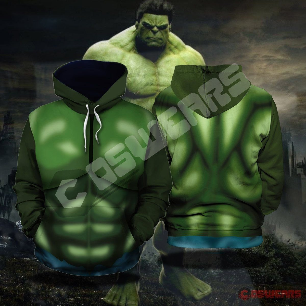 Avengers End Game Hulk Inspired 3D All Over Print Hoodie, Zip Hoodie