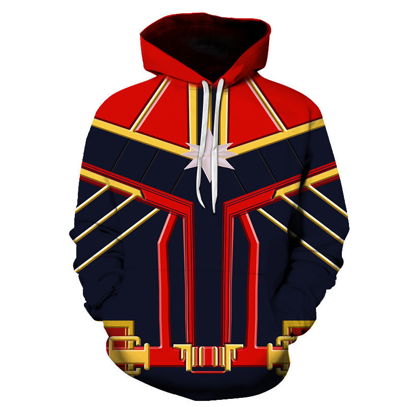 Avengers Endgame Captain Marvel Suit 3D All Over Print Hoodie, Zip Hoodie
