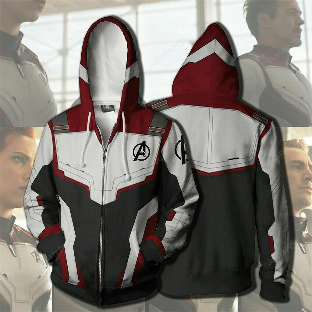 Avengers Endgame Quantum Realm Sweatshirt Jacket Advanced Tech 3D All Over Print Hoodie, Zip Hoodie