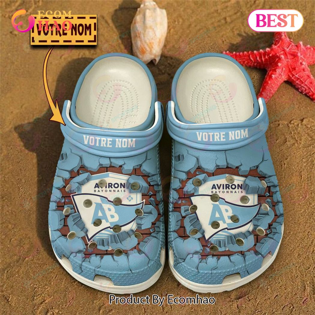 Aviron Bayonnais Top14 Sport Crocs Crocband Clogs Shoes Comfortable For Men Women and Kids