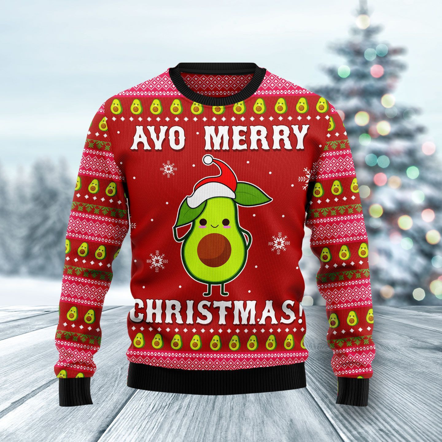Avo Merry Christmas Ugly Christmas Sweater Adult 3D Funny Matching for family