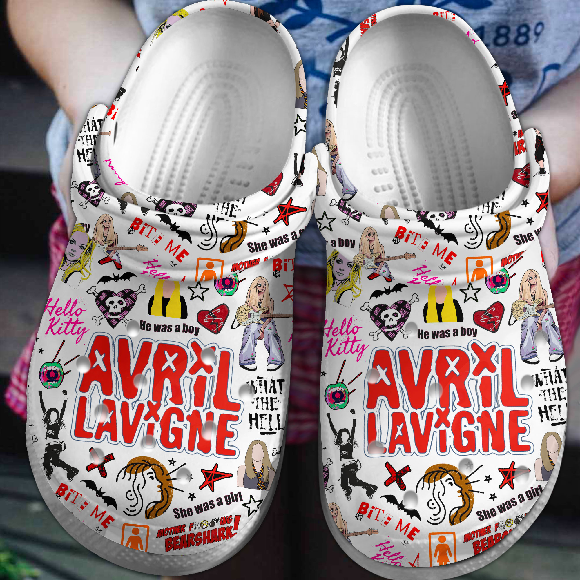 Avril Lavigne Music Crocs Crocband Clogs Shoes Comfortable For Men Women and Kids