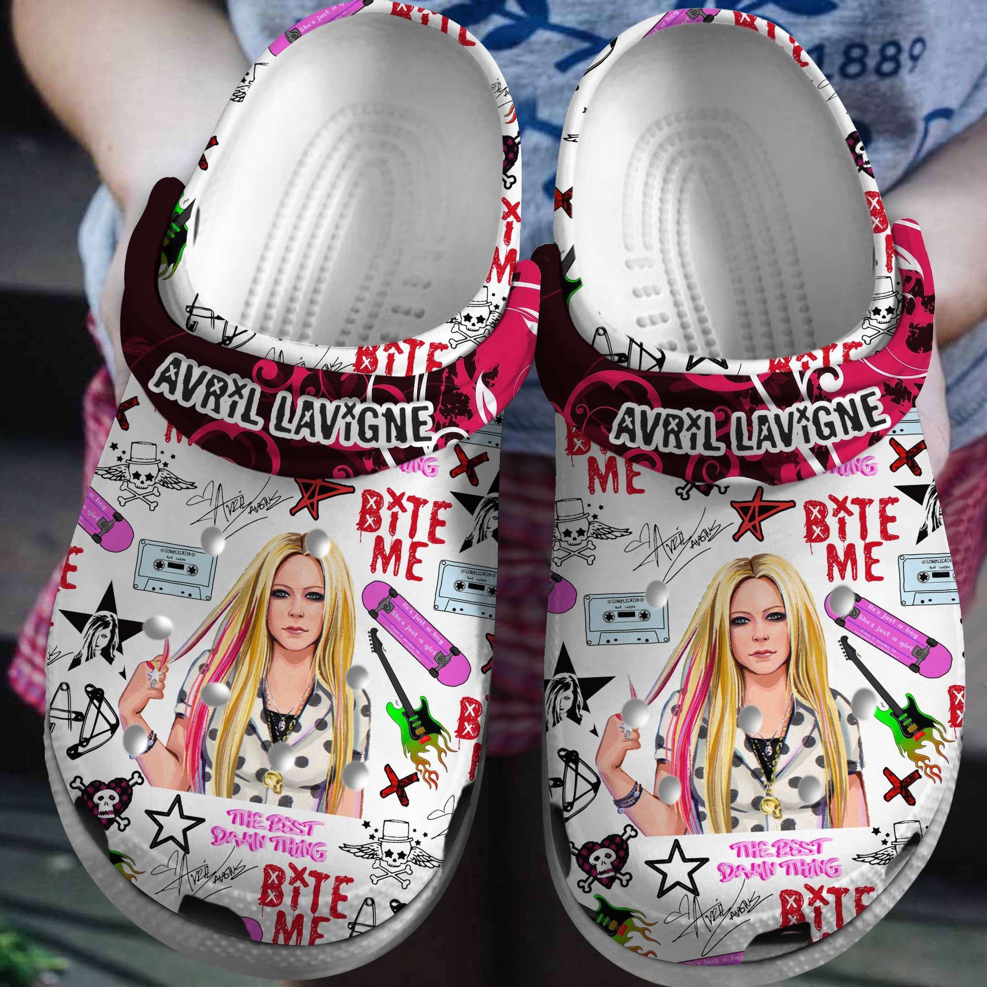 Avril Lavigne Music Crocs Crocband Clogs Shoes Comfortable For Men Women and Kids