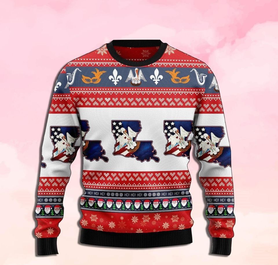 Awesome Louisiana Ugly Christmas Sweater