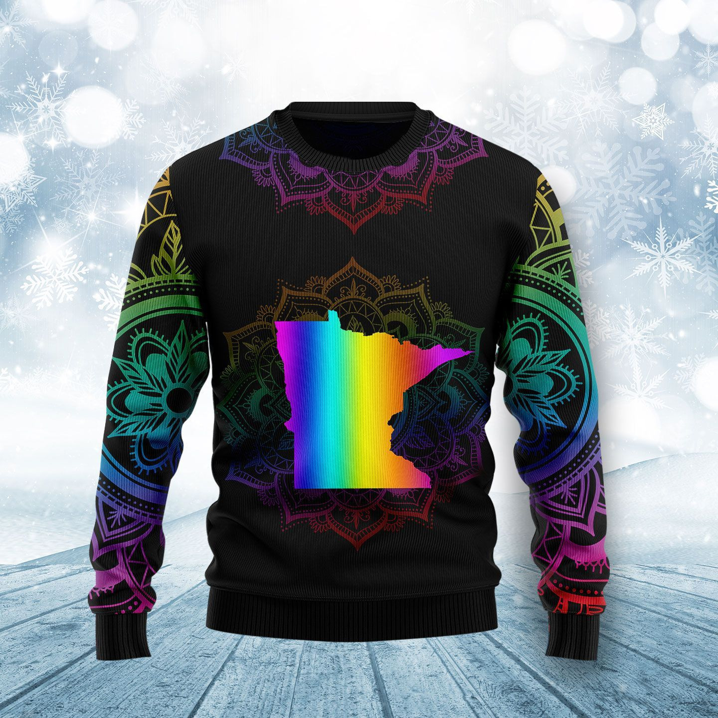 Awesome Minnesota Ugly Christmas Sweater Adult 3D Funny Matching for family
