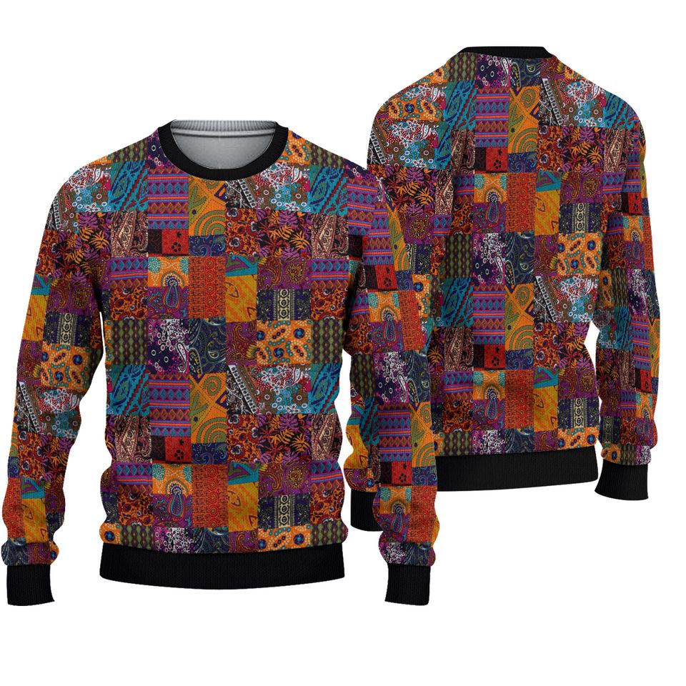 Awesome Patchwork Ugly Christmas Sweater