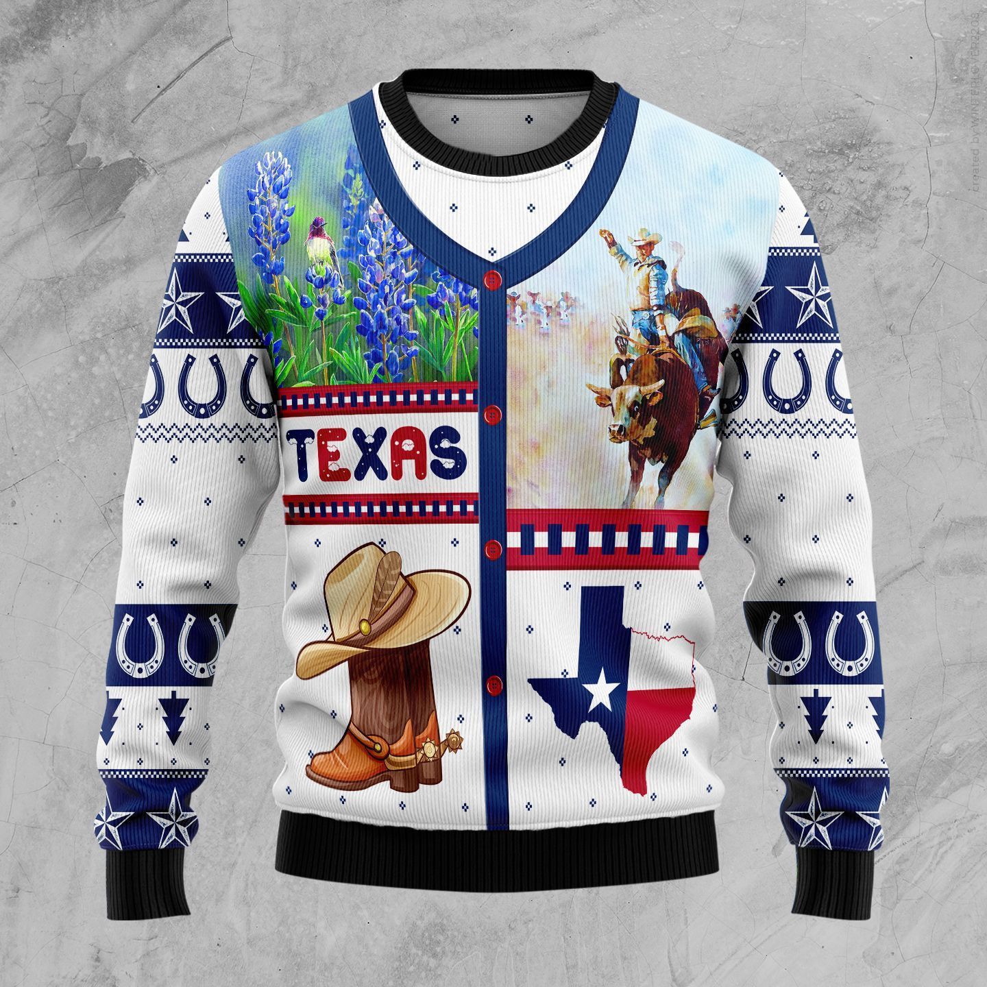 Awesome Texas For Unisex Ugly Christmas Sweater Adult 3D Funny Matching for family