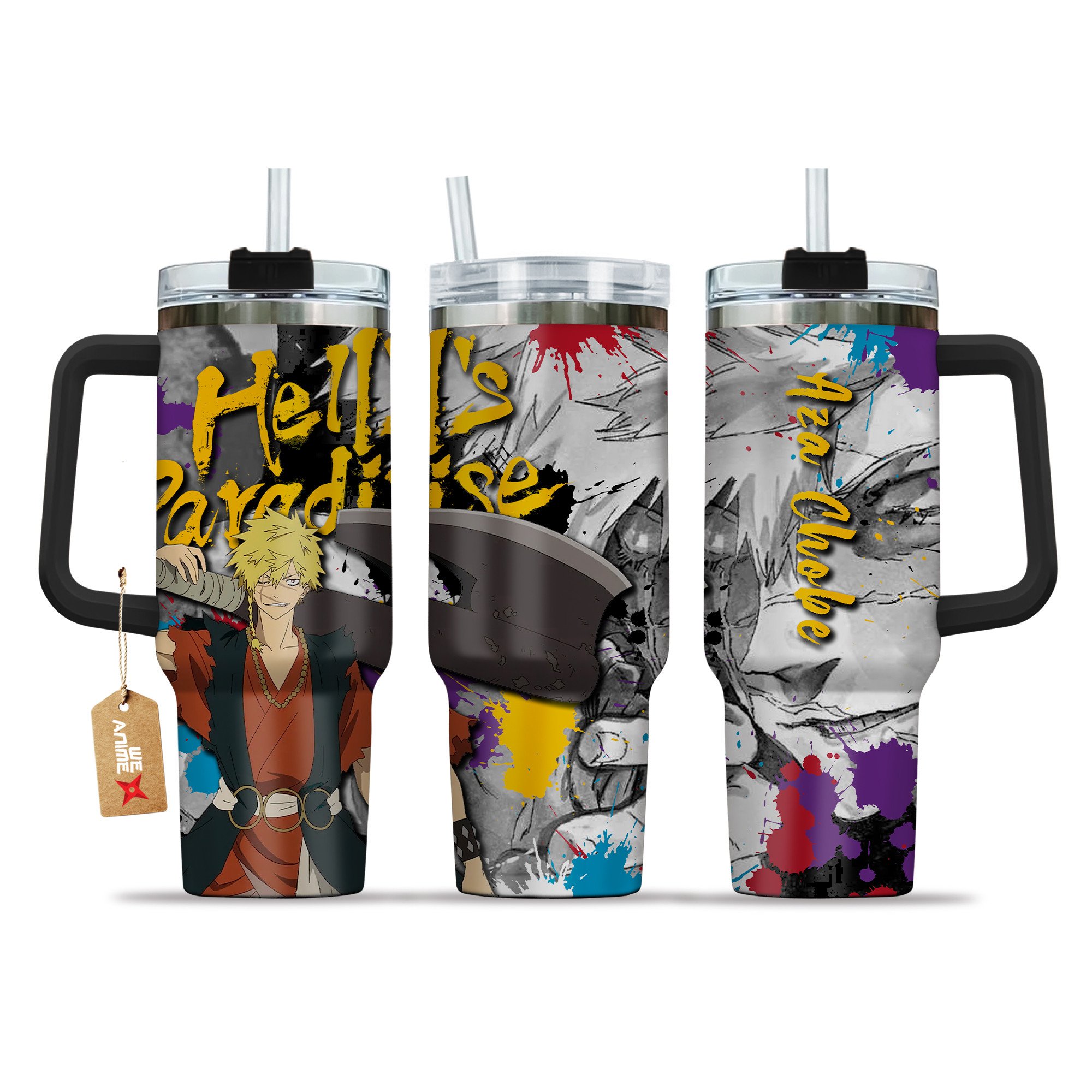 Aza Chobe Hellâ€™s Paradise: Jigokuraku AnimeÂ  Custom Stanley Cup 40 oz 30 oz Tumbler With HandleTVC2301207