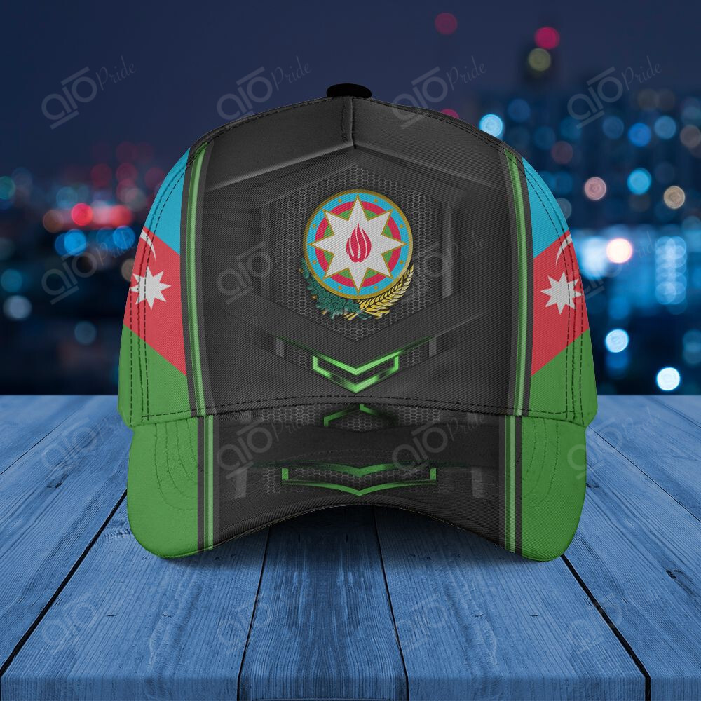 Azerbaijan Coat Of Arms & Flag Unisex Cap Trucker Hats Custom Hats Gifts For Men & Women