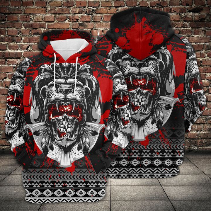 Aztec Jaguar Warrior 3D All Over Print Hoodie, Zip Hoodie
