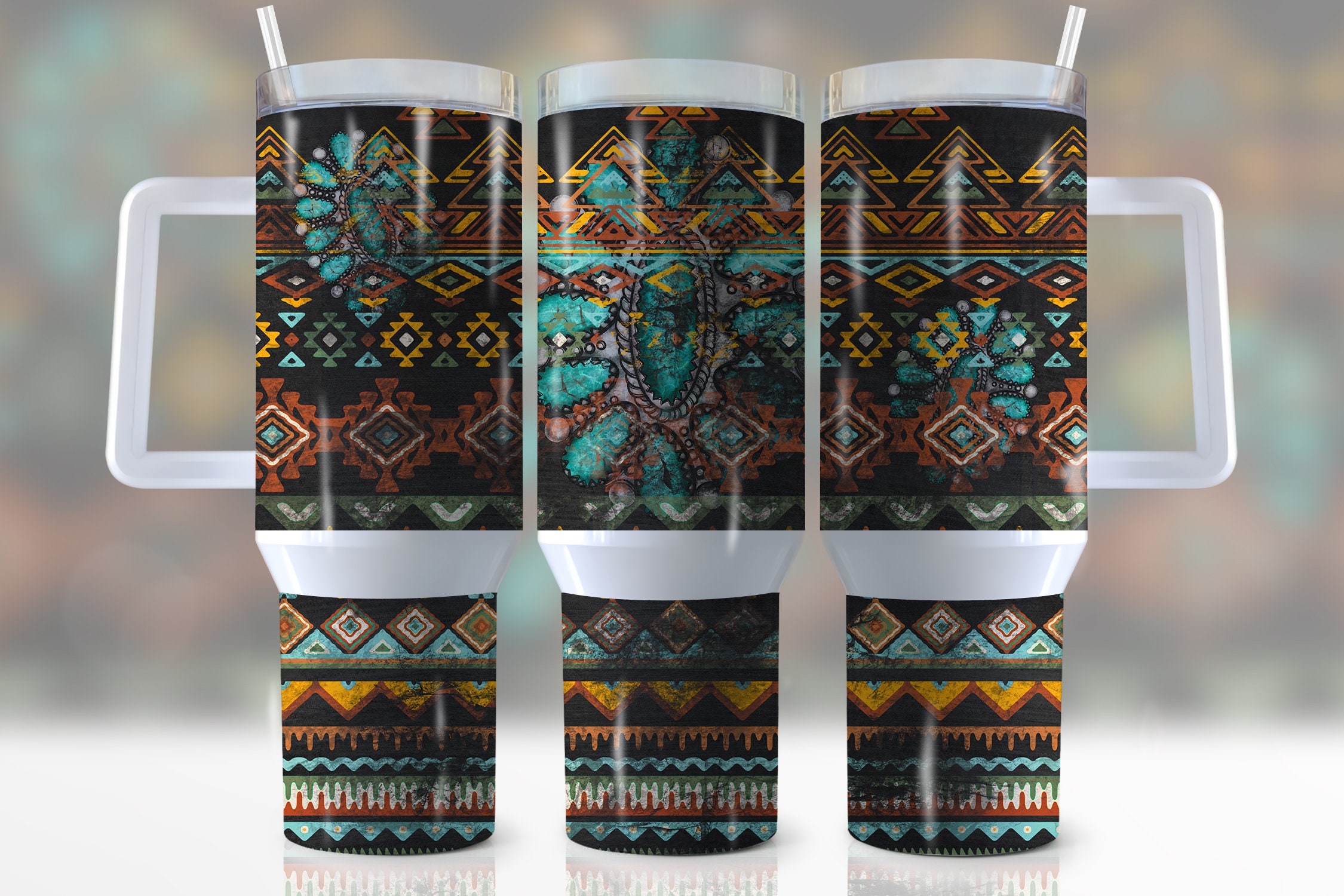 Aztec Pattern Custom Stanley Cup 40 oz 30 oz Tumbler With HandleTVC2301947