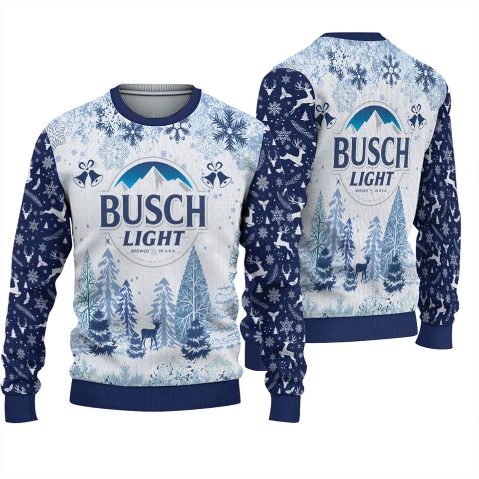 B U S C H Light Knitted Sweater Ugly Christmas Shirt
