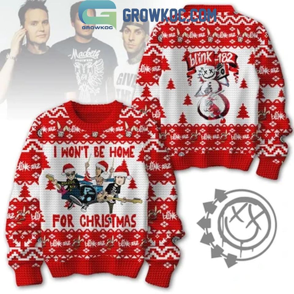 B182 I Won't Be Home For Christmas 2024 Happy Holidays Ugly Sweater