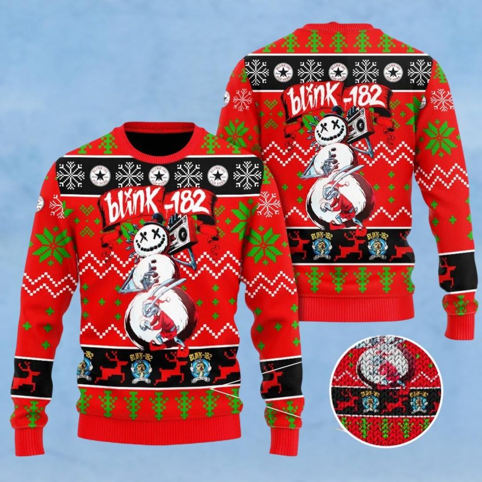 B182 Ugly Sweater, Vintage Band Sweater, Smiley Face Ugly Sweater