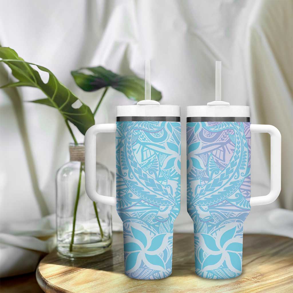 Baby Blue Gradient Polynesia Hawaiian Tribal Hammerhead Shark Tattoo Custom Stanley Cup 40 oz 30 oz Tumbler With HandleTVC2301362 - Image 9
