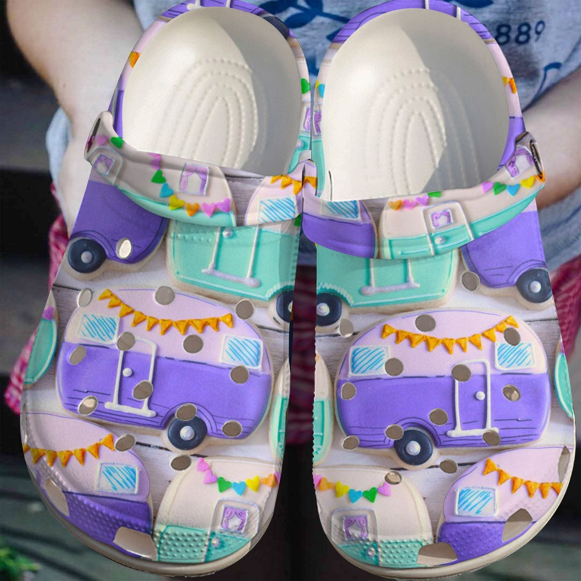 Baby Camper Shoes - Lovely Purple Car Clog Birthday Gift For Boy Girl
