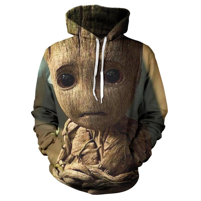 Baby Groot Art 3D All Over Print Hoodie, Zip Hoodie