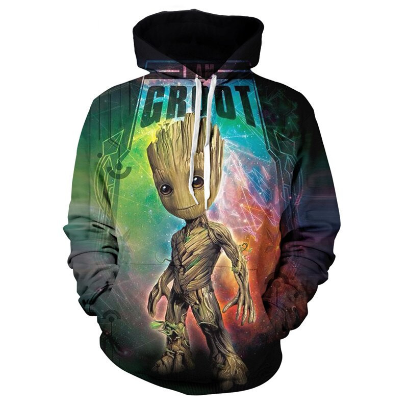 Baby Groot Art 3D All Over Print Hoodie, Zip Hoodie