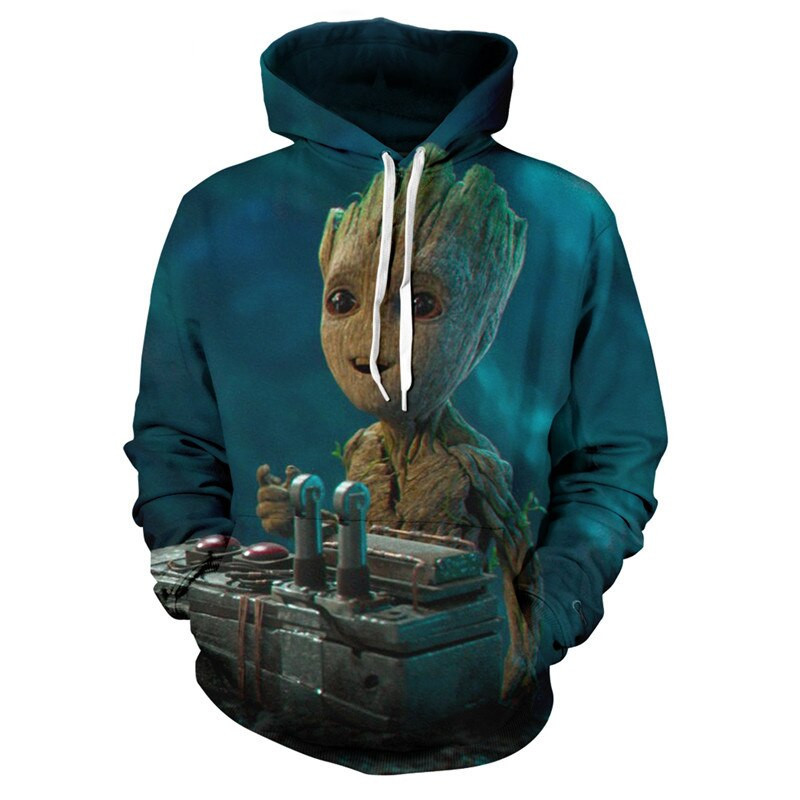 Baby Groot Art 3D All Over Print Hoodie, Zip Hoodie