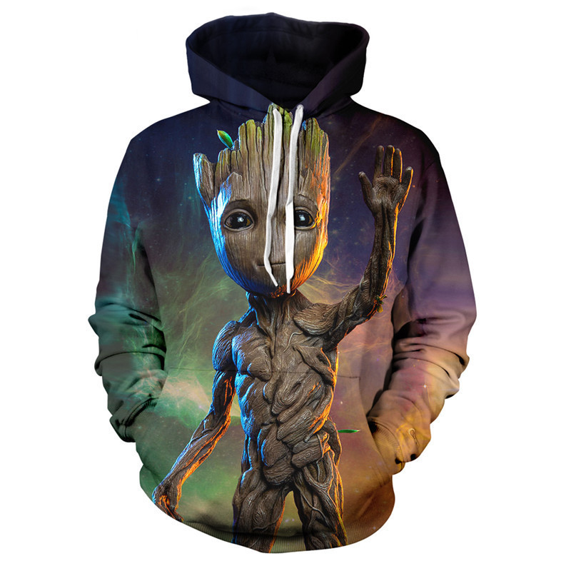 Baby Groot Art 3D All Over Print Hoodie, Zip Hoodie