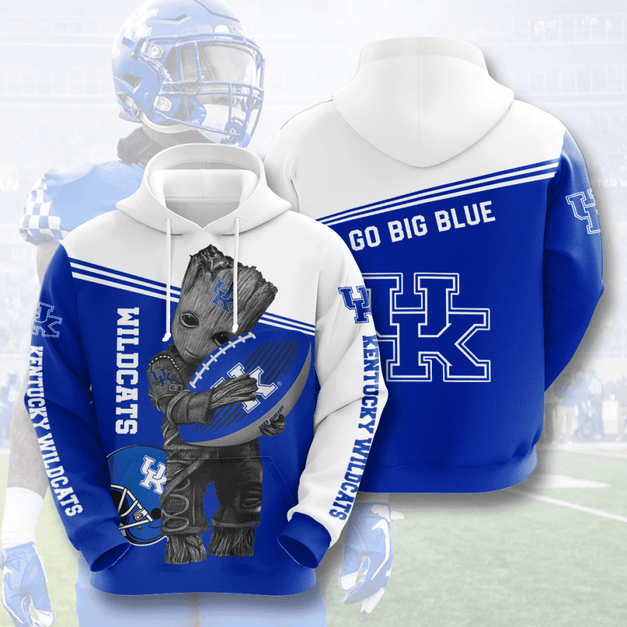 Baby Groot Kentucky Wildcats 3D All Over Print Hoodie, Zip Hoodie