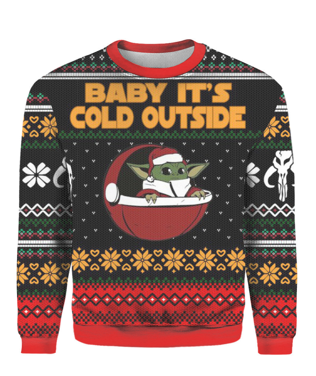 Baby It's Cold Outside Ugly Christmas Sweater Adult 3D Funny Matching for family - Image 2