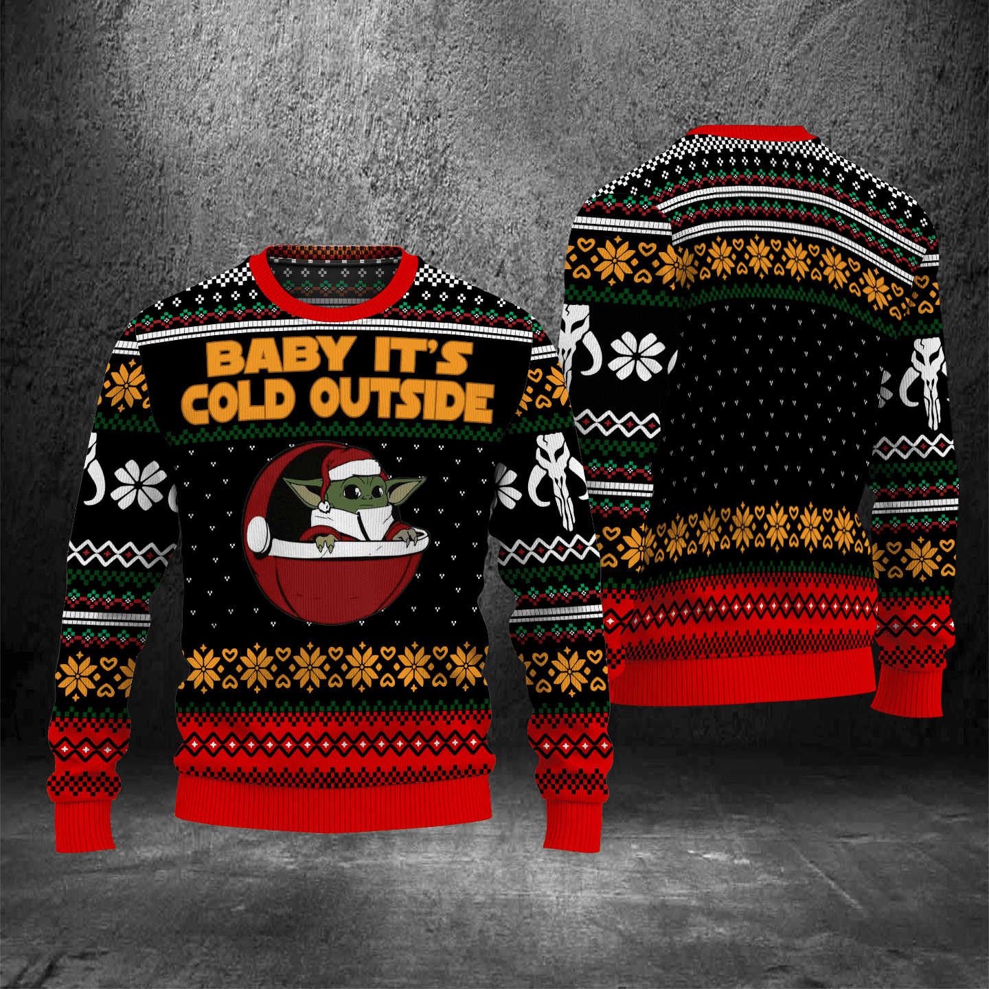 Baby It's Cold Outside Ugly Christmas Sweater Adult 3D Funny Matching for family