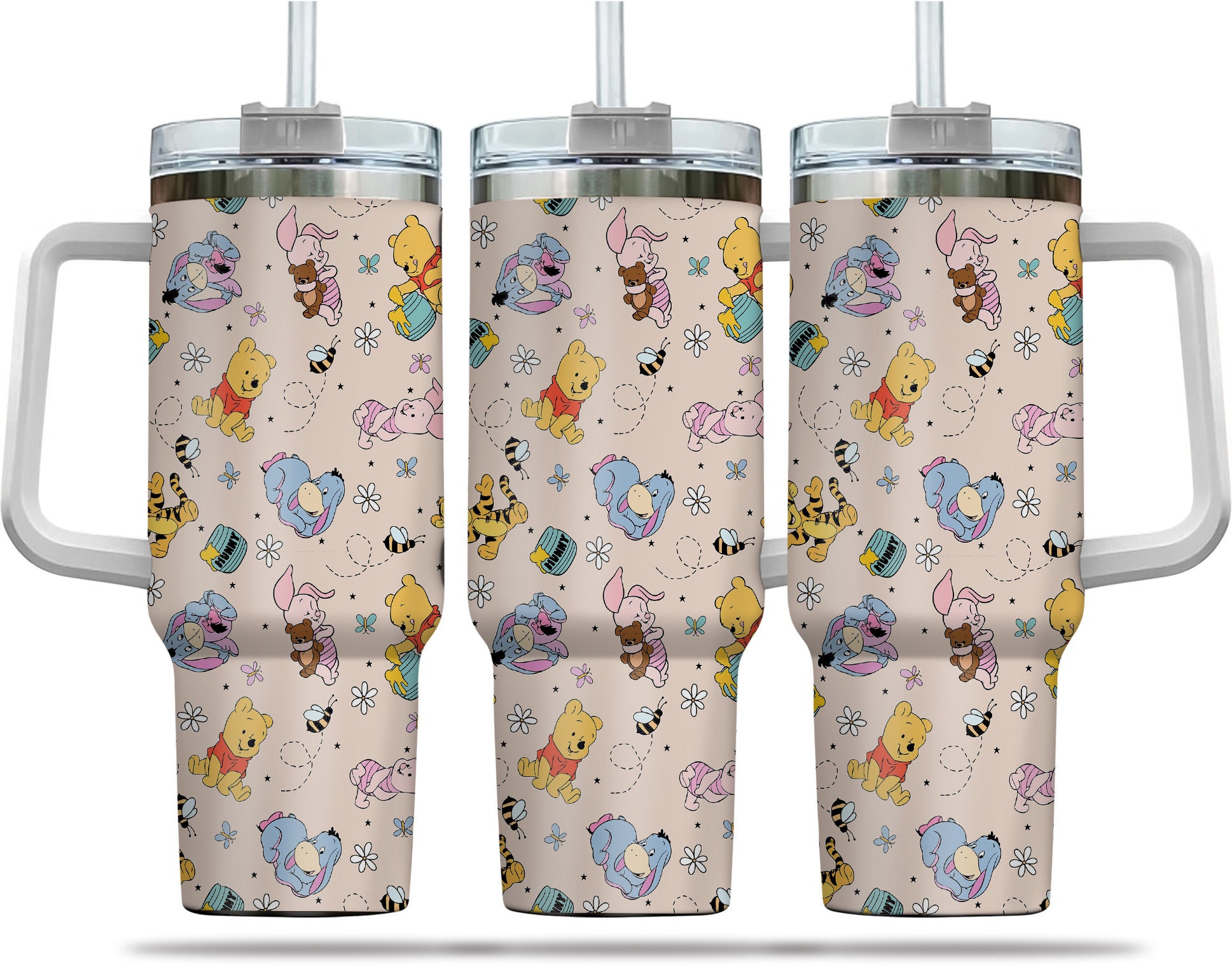 Baby Pooh And Friends Disney Cartoon Custom Stanley Cup 40 oz 30 oz Tumbler With HandleTVC2301973