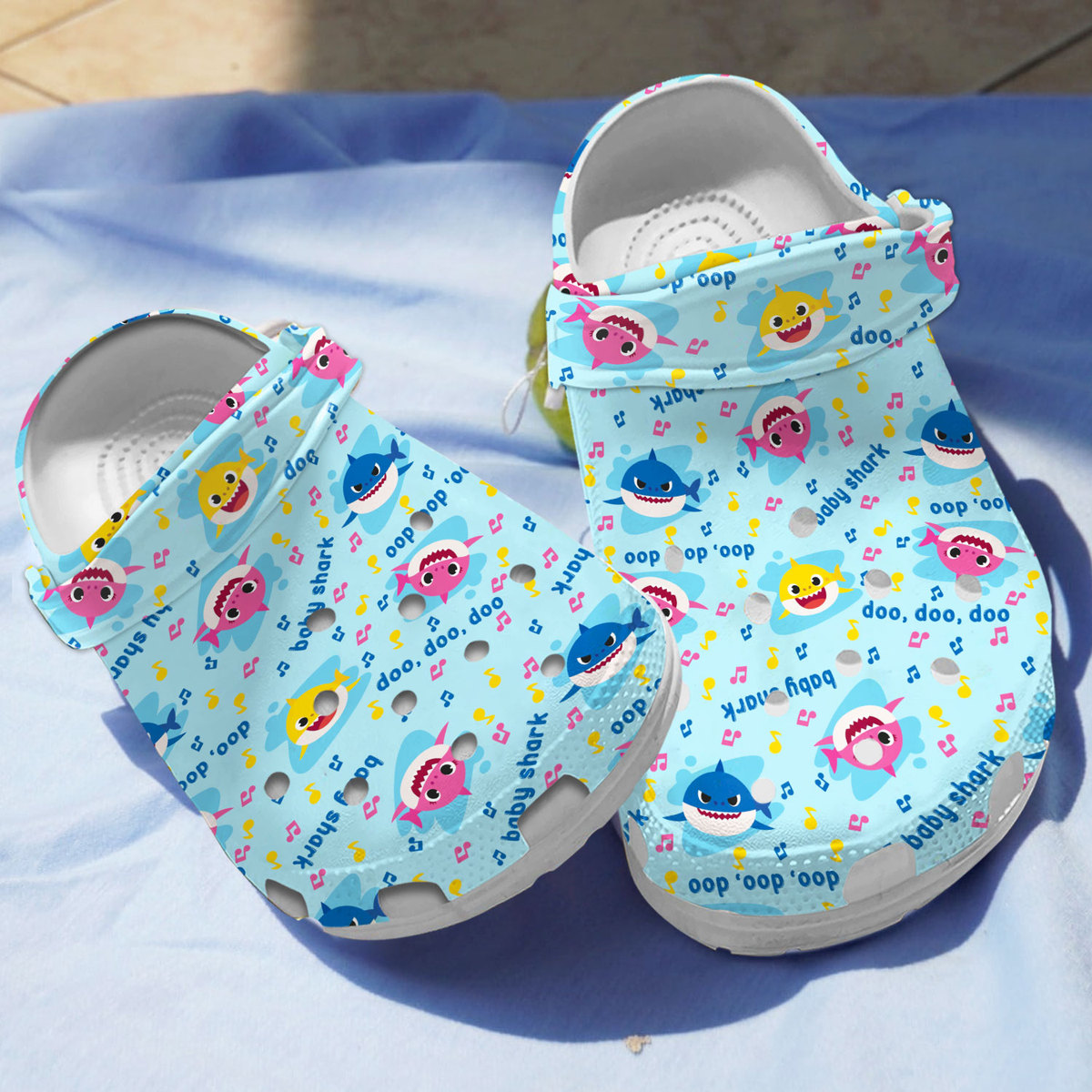 Baby Shark Crocs Crocband Clogs Shoes Comfortable For Men Women and Kids