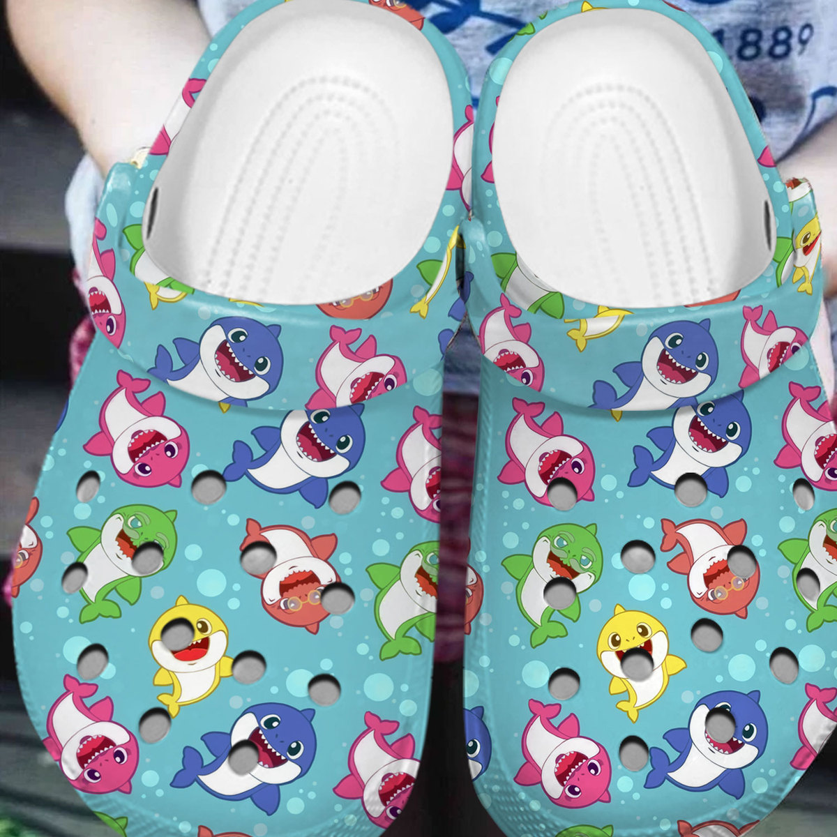 Baby Shark Crocs Crocband Clogs Shoes Comfortable For Men Women and Kids - Image 3