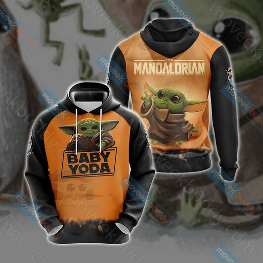 Baby Yoda 3D All Over Print Hoodie, Zip Hoodie