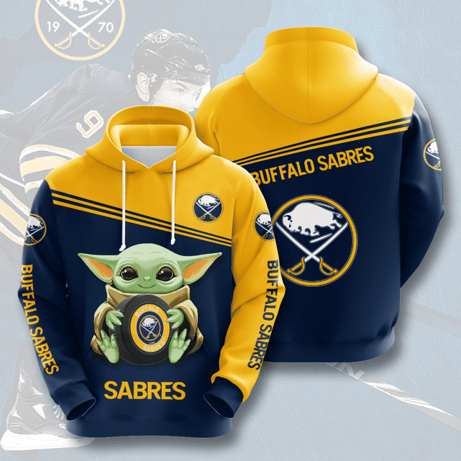 Baby Yoda Buffalo Sabres 3D All Over Print Hoodie, Zip Hoodie