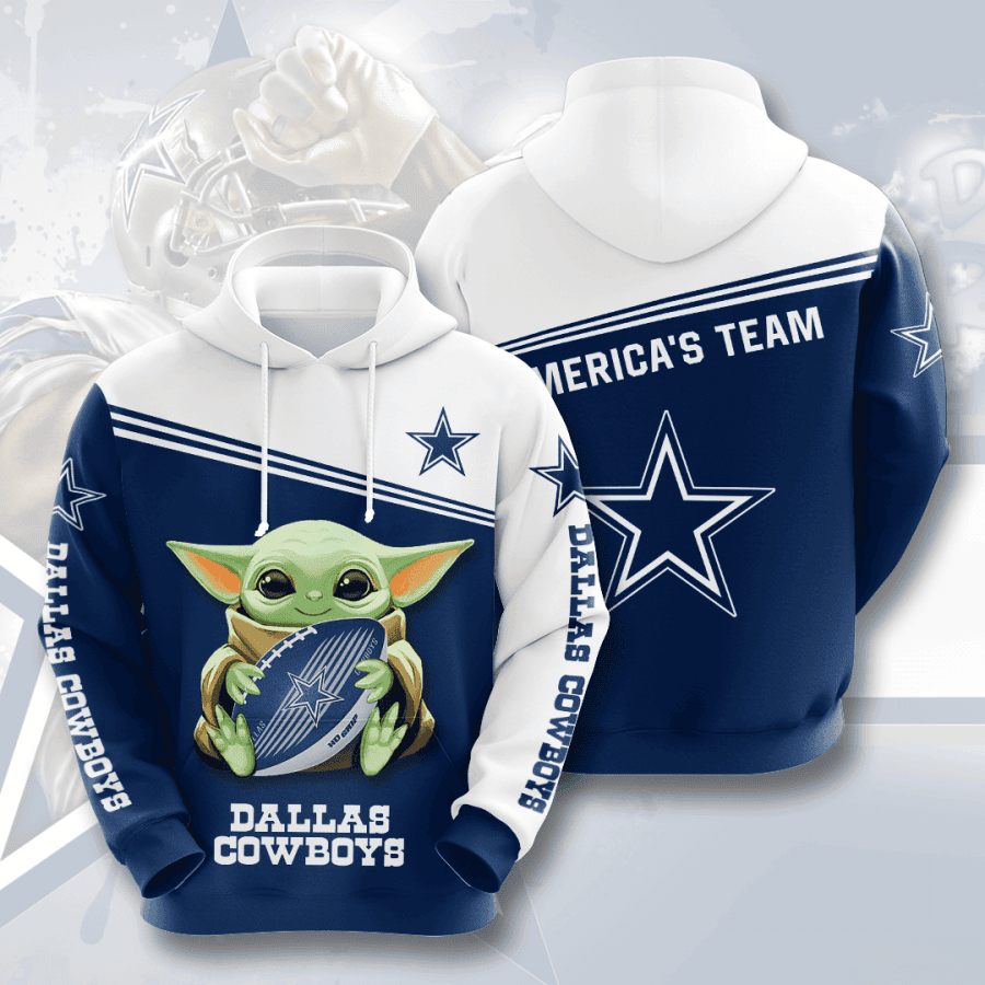 Baby Yoda Dallas Cowboys 3D All Over Print Hoodie, Zip Hoodie