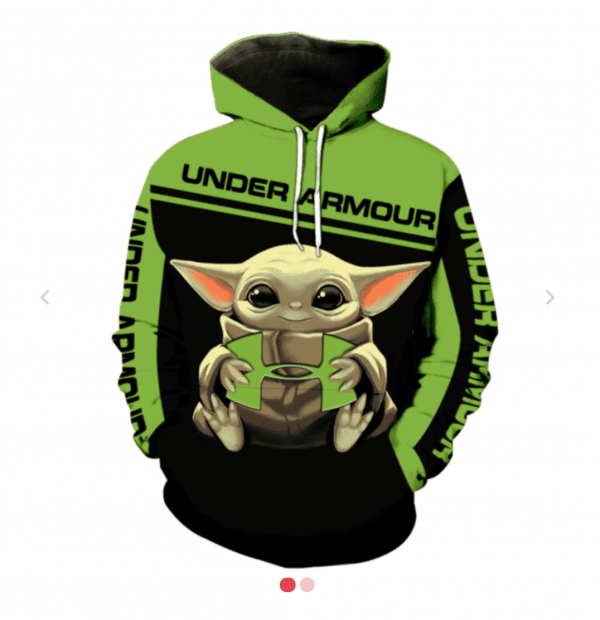 Baby Yoda Hug Under Armour 3D All Over Print Hoodie, Zip Hoodie