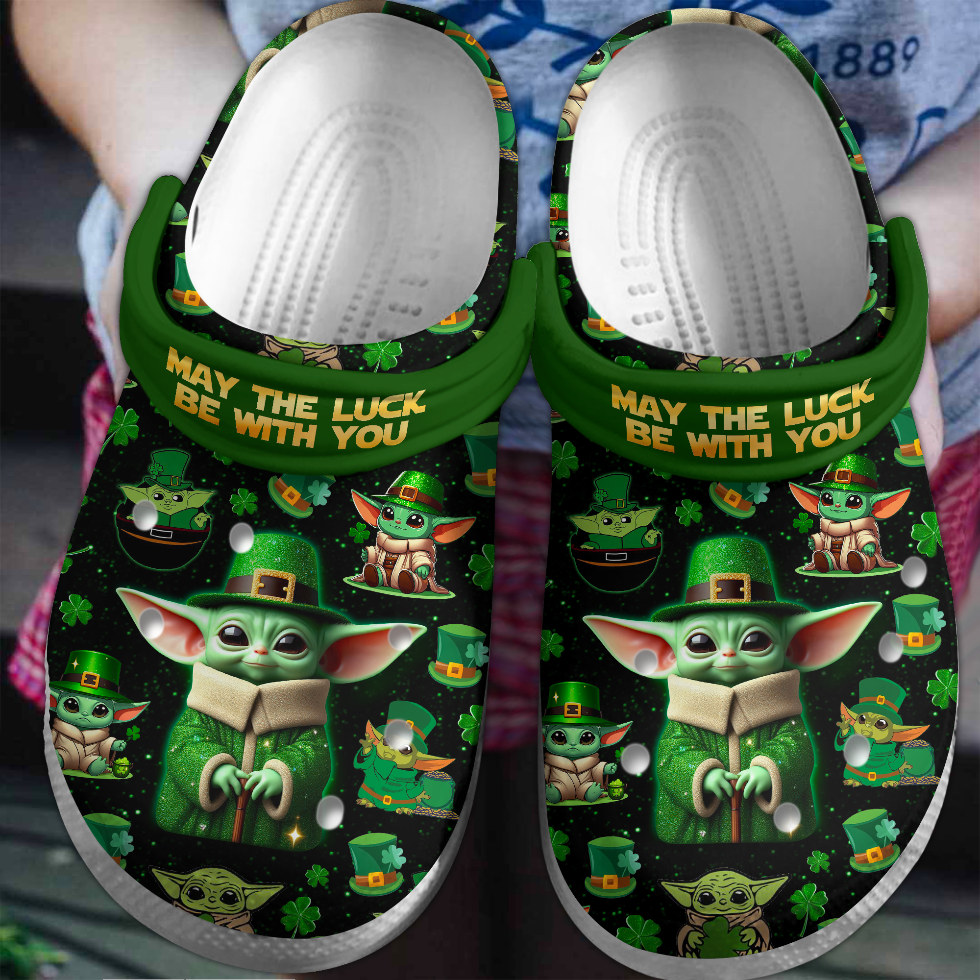 Baby Yoda Star Wars Movie Crocs Crocband Clogs Shoes Comfortable For Men Women and Kids