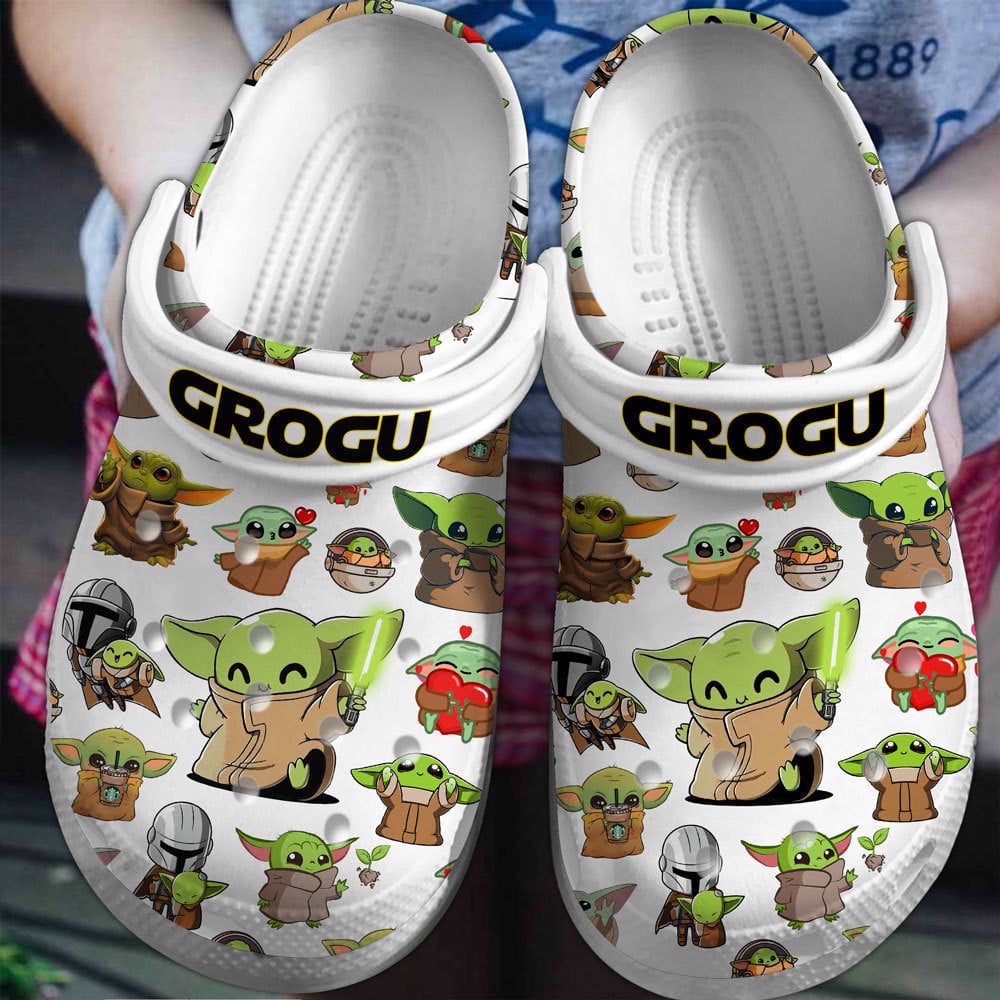 Baby Yoda Star Wars Movie Crocs Crocband Clogs Shoes Comfortable For Men Women and Kids