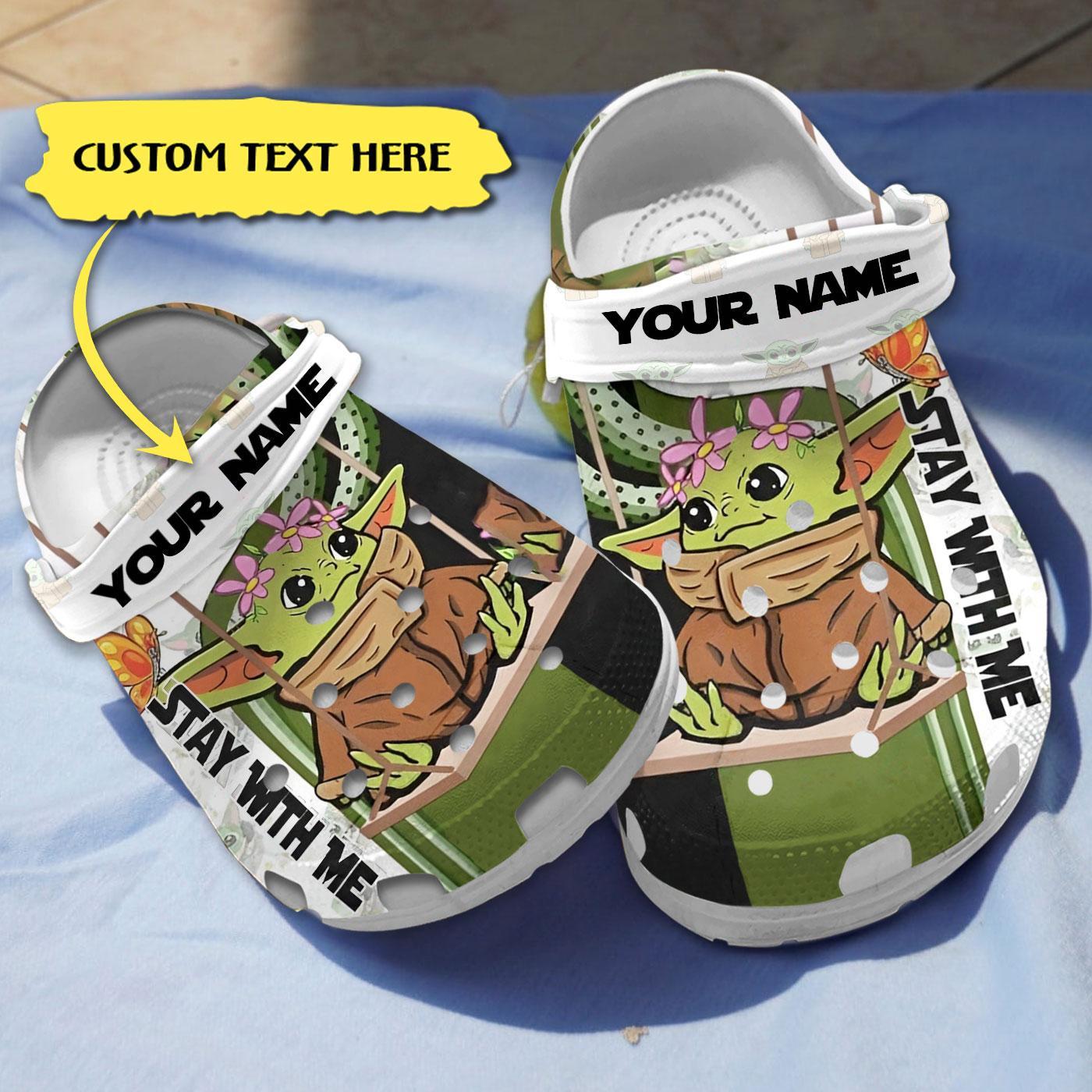 Baby Yoda Star Wars Movie Crocs Crocband Clogs Shoes Comfortable For Men Women and Kids