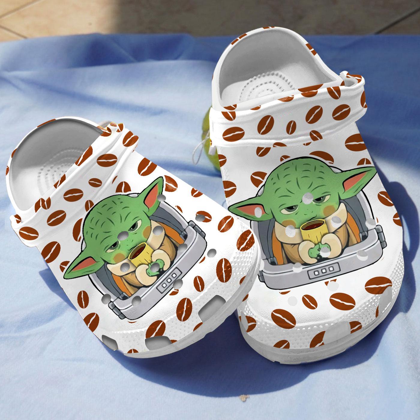 Baby Yoda Star Wars Movie Crocs Crocband Clogs Shoes Comfortable For Men Women and Kids