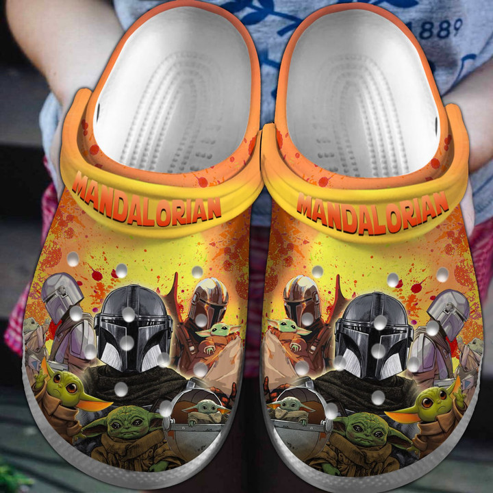 Baby Yoda Star Wars Movie Crocs Crocband Clogs Shoes Comfortable For Men Women and Kids