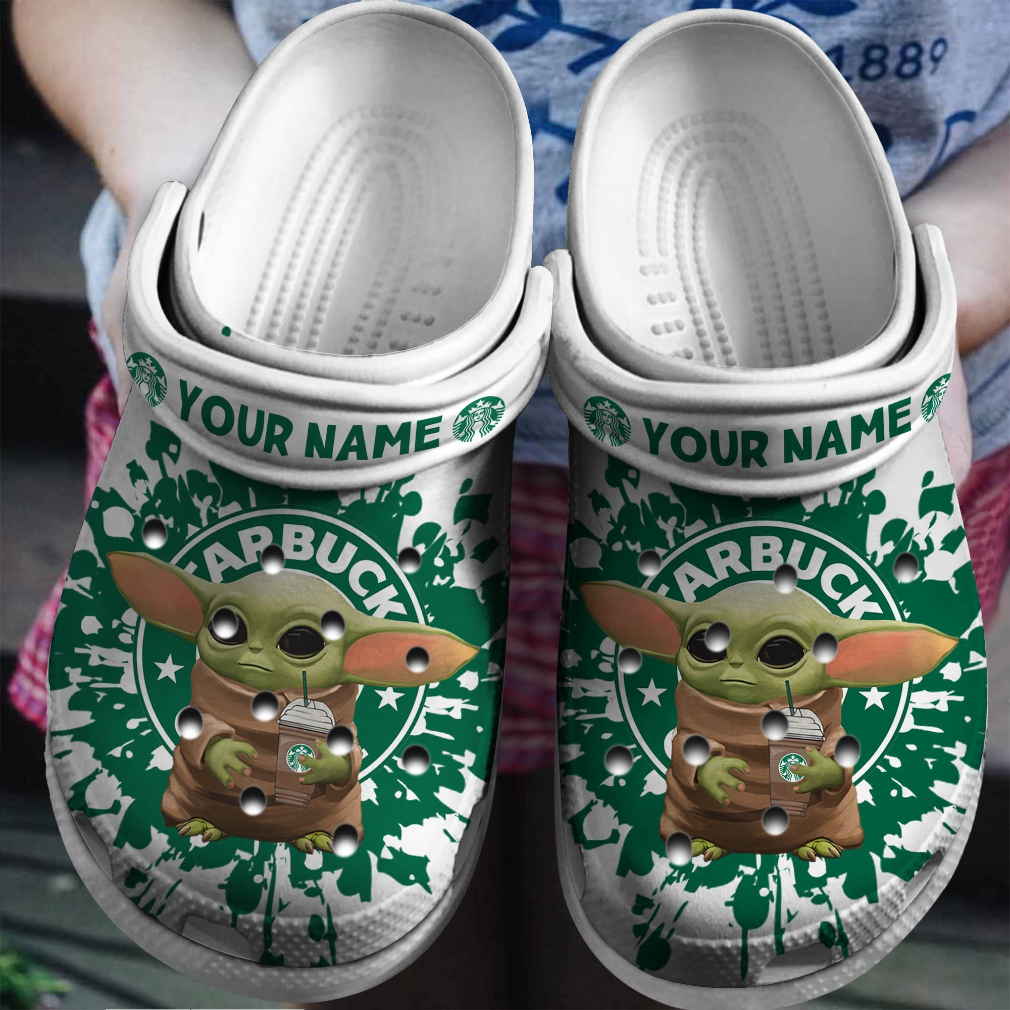 Baby Yoda Star Wars Movie Crocs Crocband Clogs Shoes Comfortable For Men Women and Kids