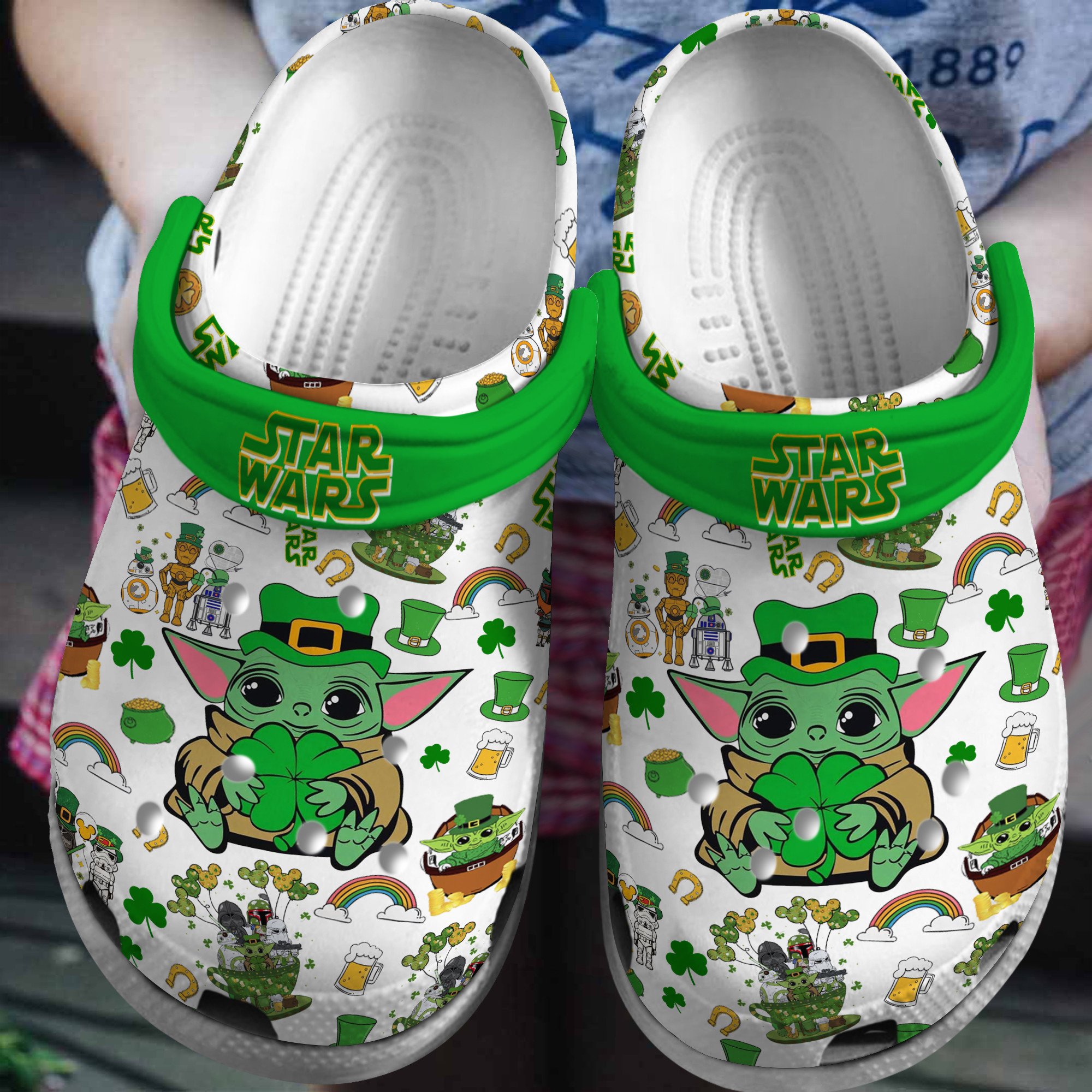 Baby Yoda Star Wars MovieCrocs Crocband Clogs Shoes Comfortable For Men Women and Kids