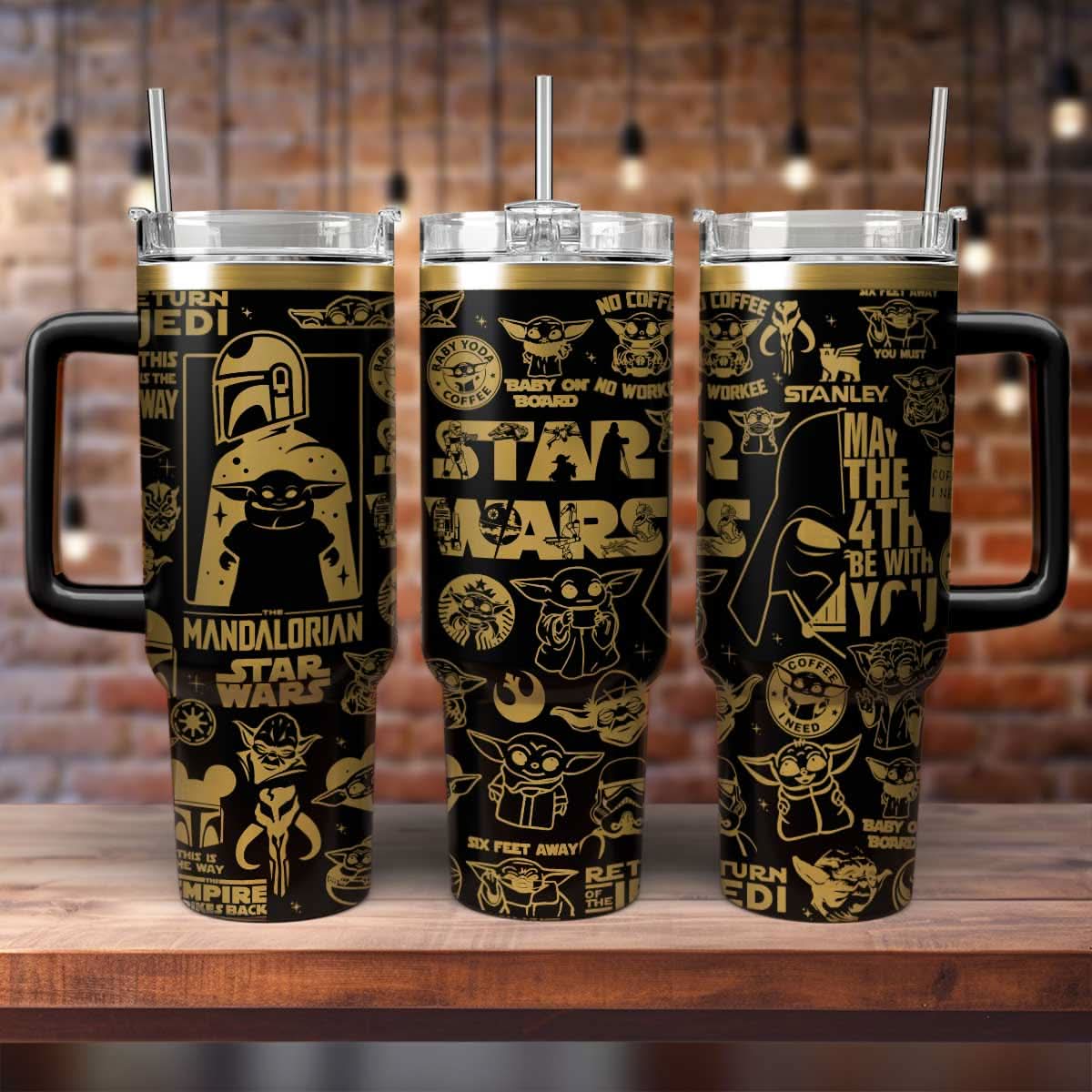 Baby Yoda Star Wars Movies Custom Stanley Cup 40 oz 30 oz Tumbler With HandleTVC2301482