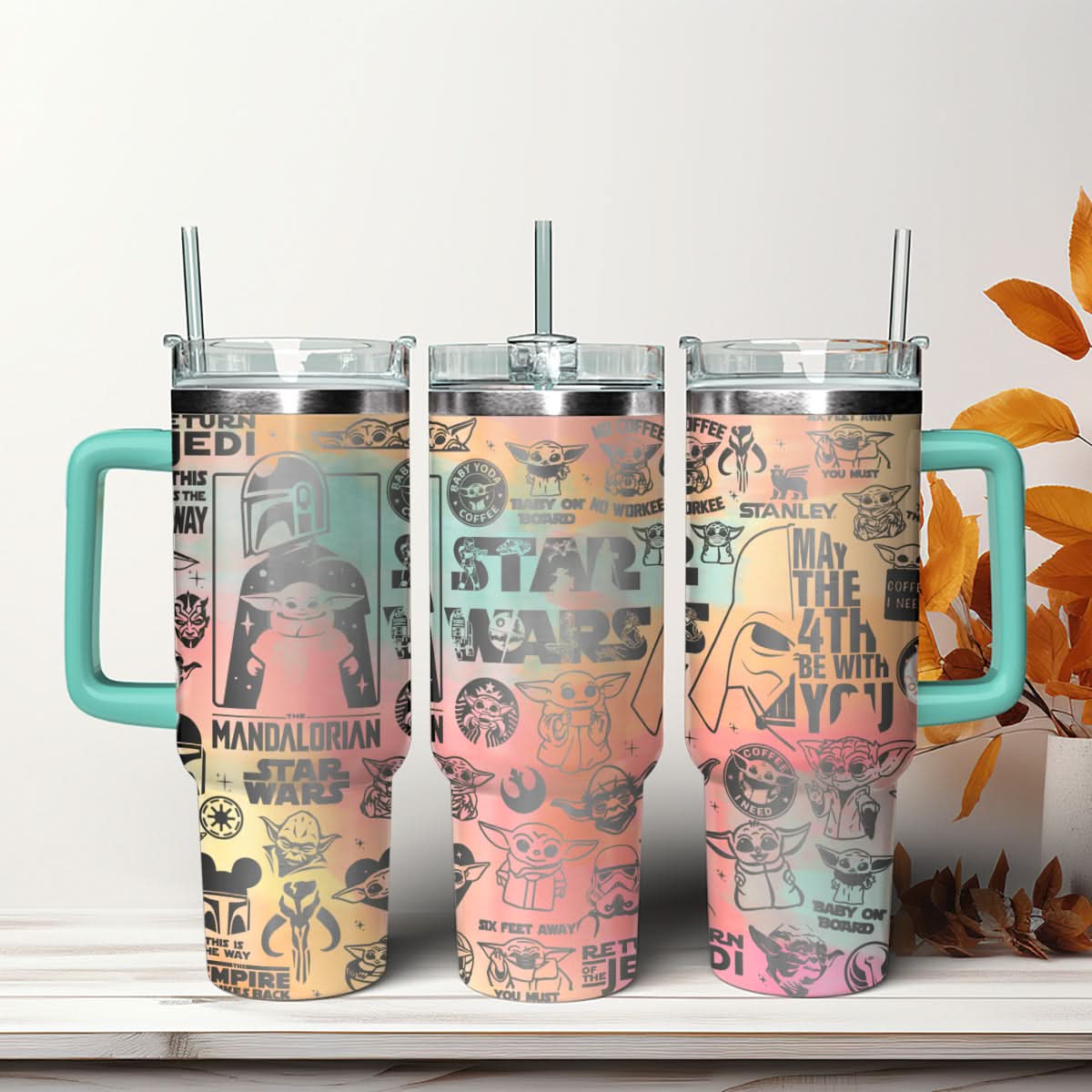 Baby Yoda Star Wars Movies Custom Stanley Cup 40 oz 30 oz Tumbler With HandleTVC2301482