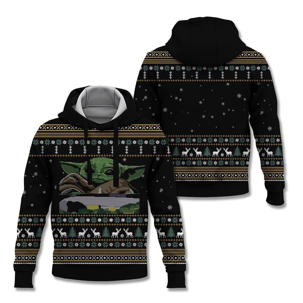 Baby Yoda Ugly---------------------------------------------- Over Print 3D All Over Print Hoodie, Zip Hoodie