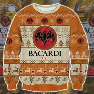 Bacardi Rum Ugly Christmas Sweater Adult 3D Funny Matching for family