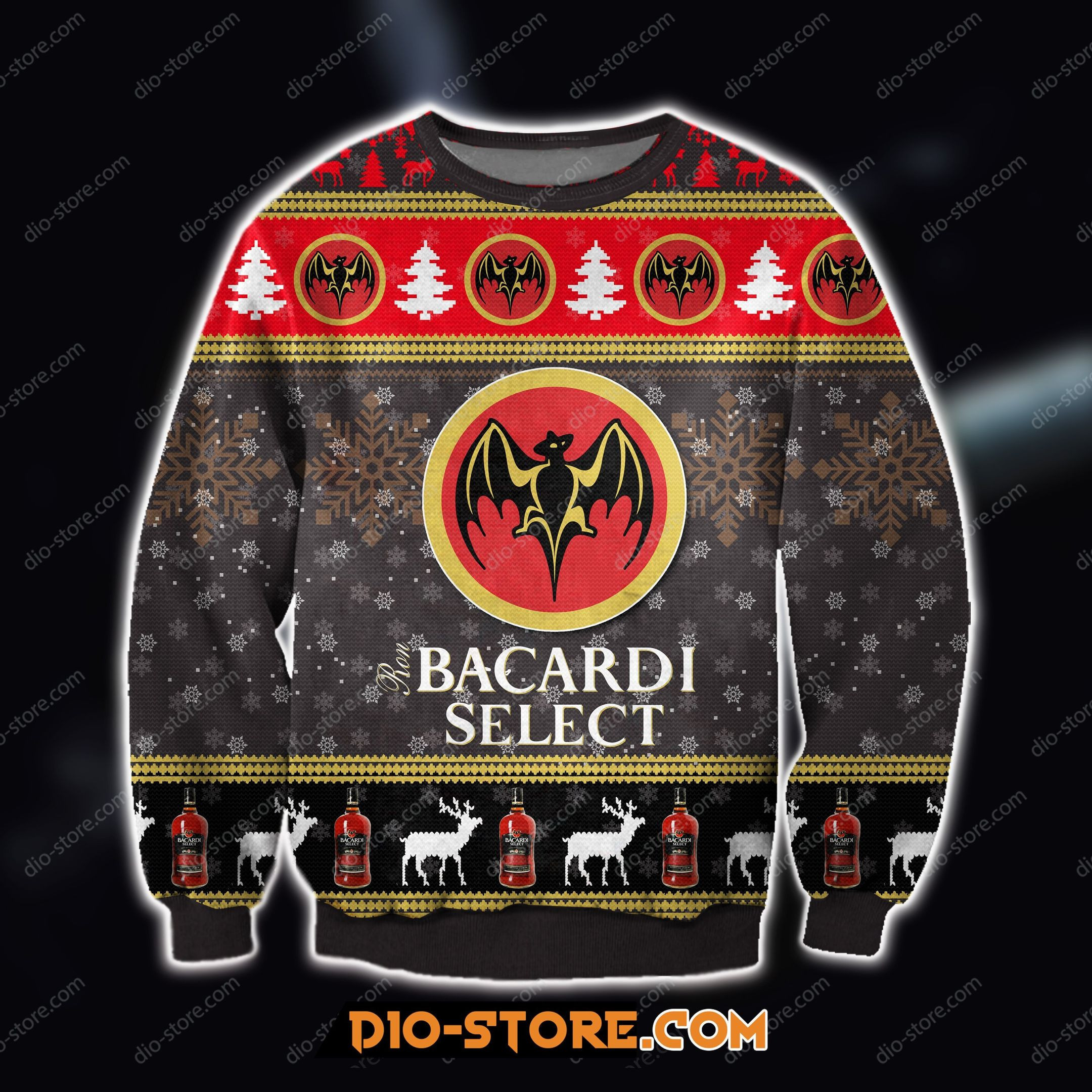 Bacardi Select Rum Wine For Unisex Ugly Christmas Sweater Adult 3D Funny Matching for family