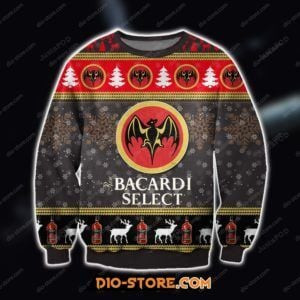 Bacardi Select Rum Wine Ugly Christmas Sweater Adult 3D Funny Matching for family